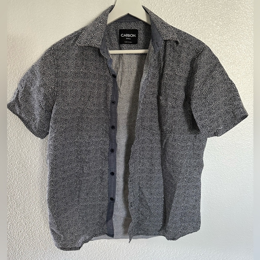 Short sleeve shirt - black and white - s